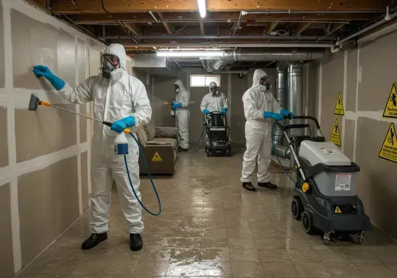 Basement Moisture Removal and Structural Drying process in Lake Delton, WI